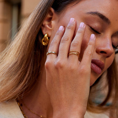 Luxe Kristallen Gouden Ring