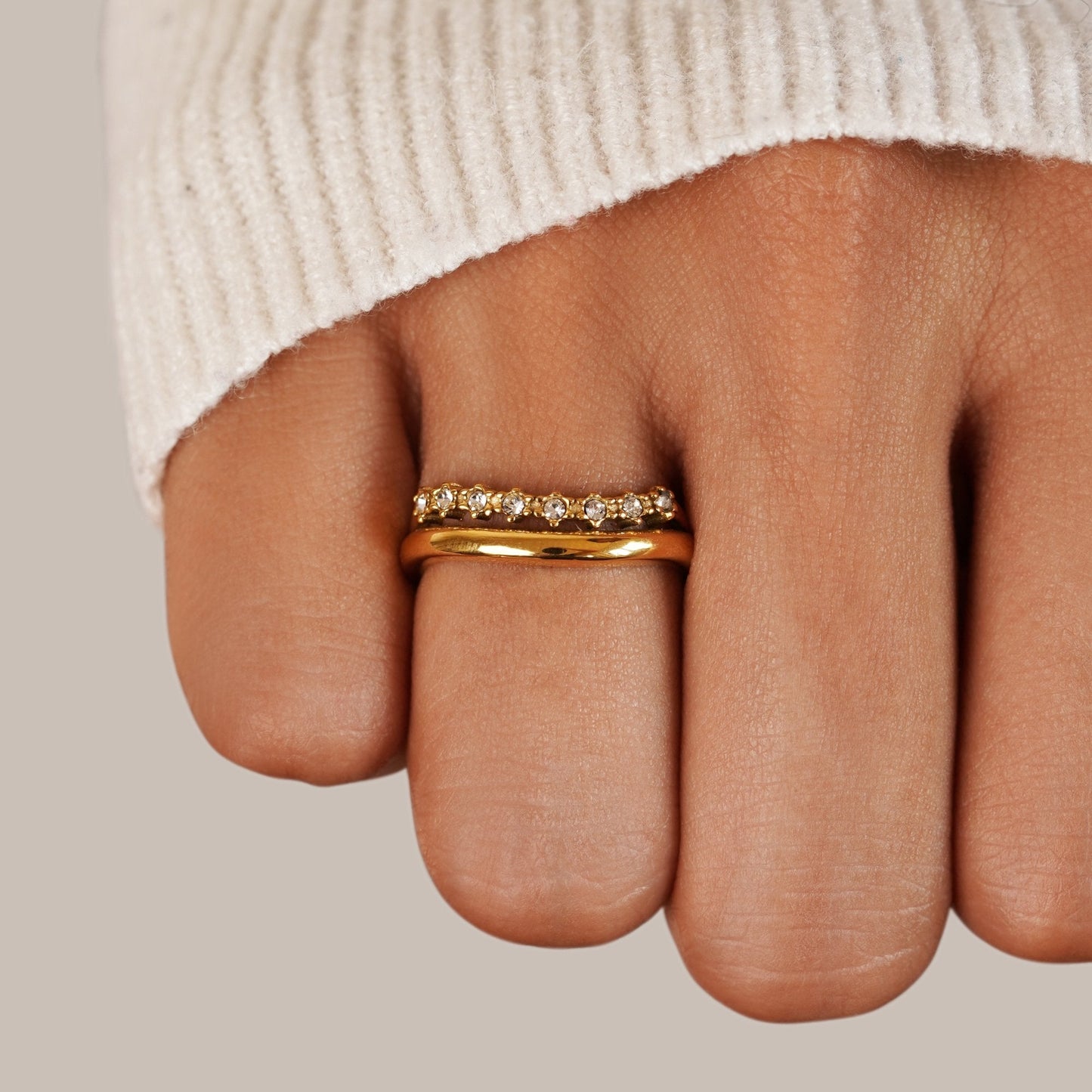 Marissa Witte Kristal Laagjes Ring