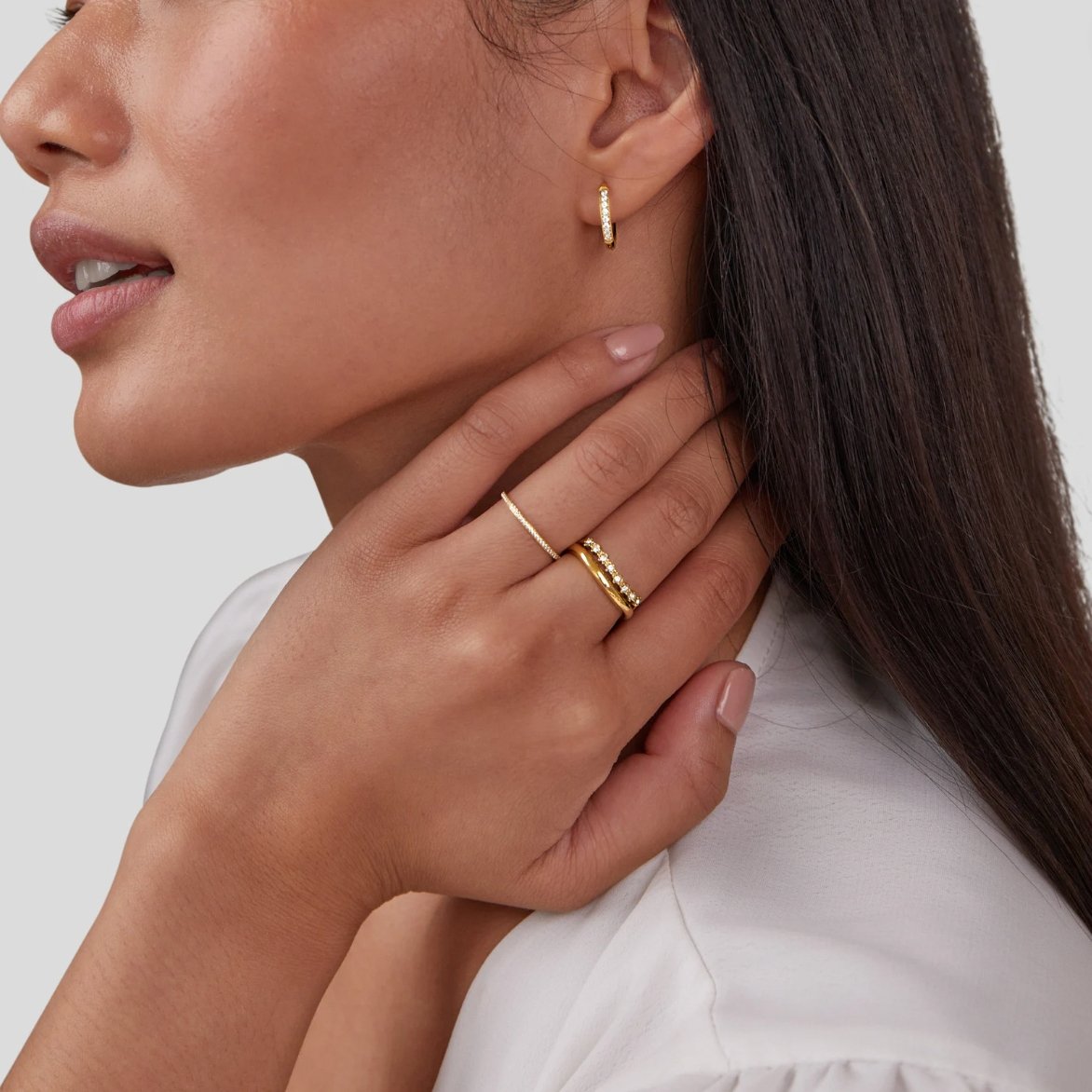 Marissa Witte Kristal Laagjes Ring