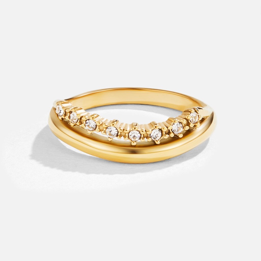 Marissa Witte Kristal Laagjes Ring