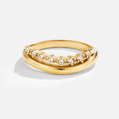 Marissa Witte Kristal Laagjes Ring