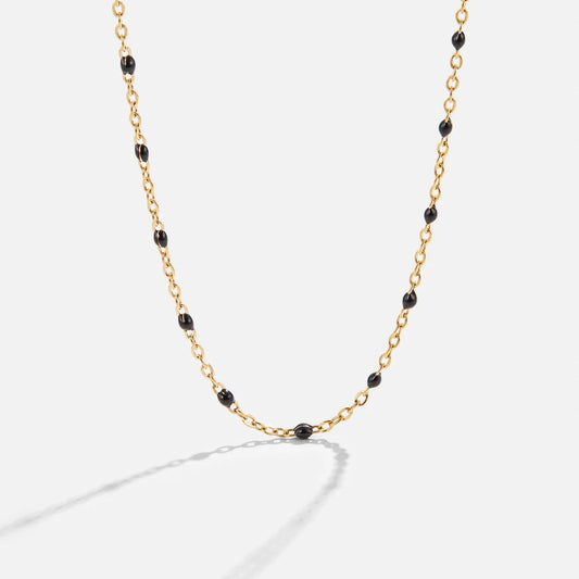 Mila Zwarte Kralen Ketting