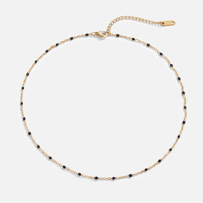 Mila Zwarte Kralen Ketting