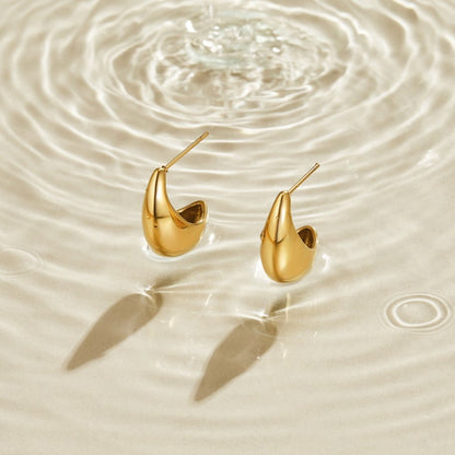 Mini Gebogen Gouden Hoops