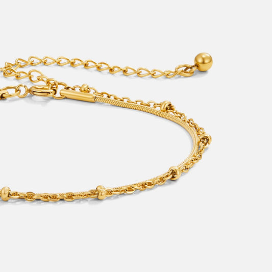 Pia Gouden Gelaagde Armband
