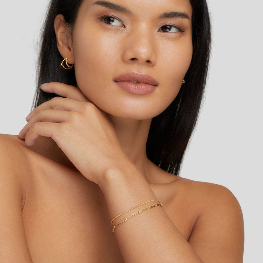 Pia Gouden Gelaagde Armband
