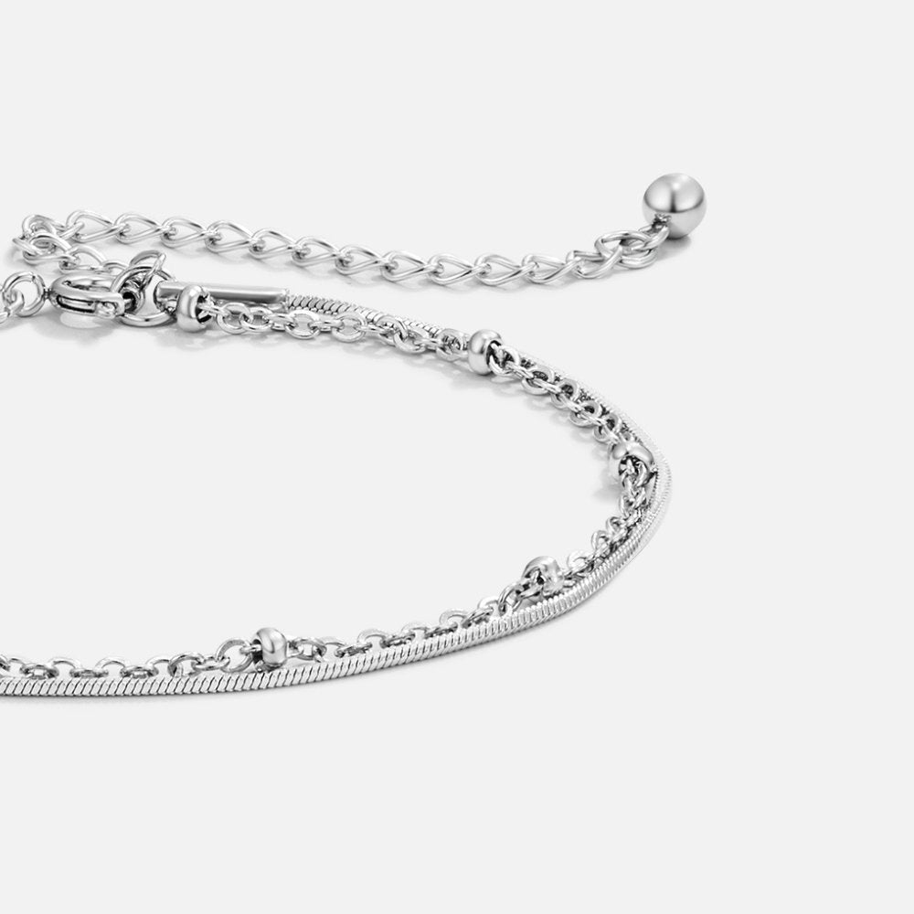 Pia Zilveren Gelaagde Armband