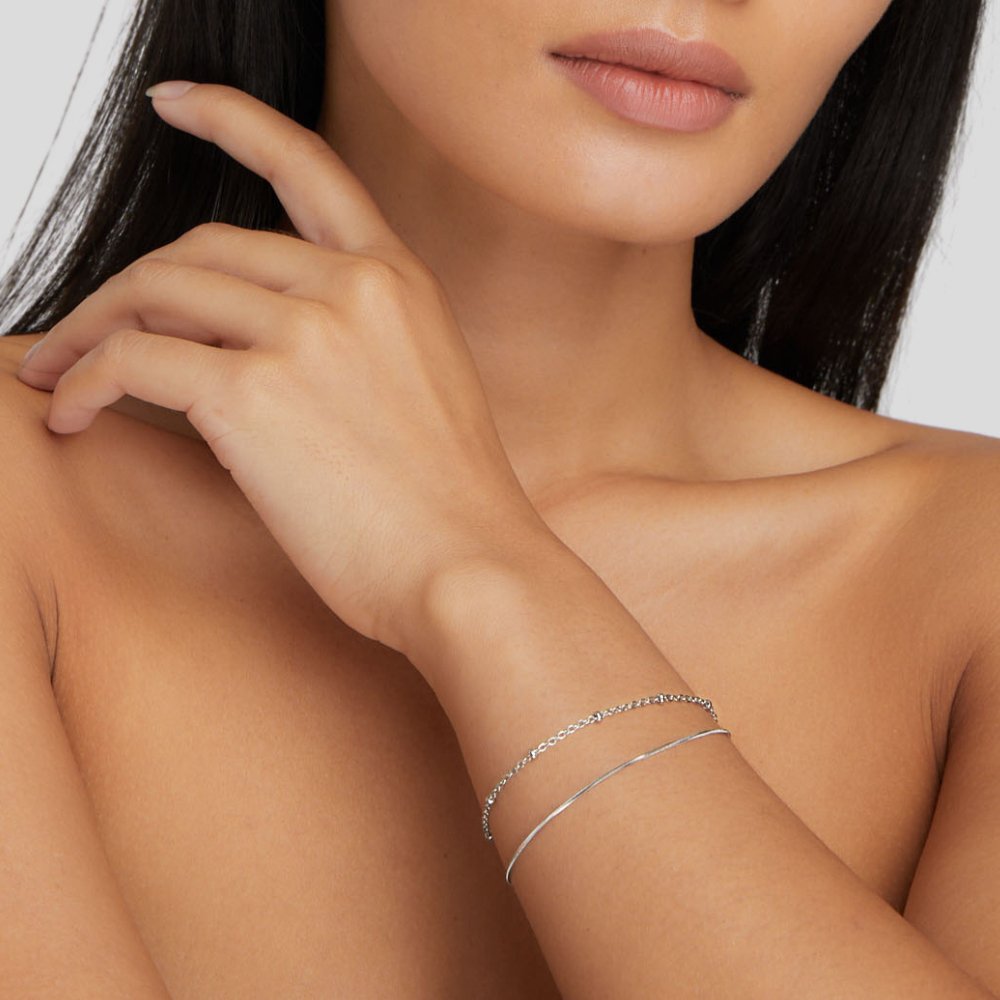 Pia Zilveren Gelaagde Armband