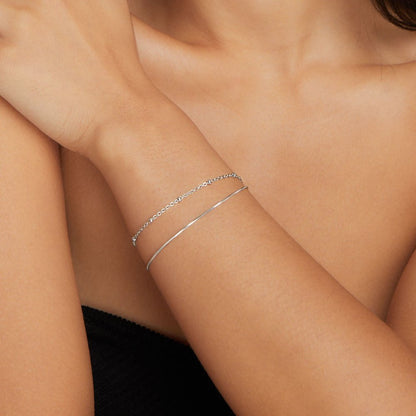Pia Zilveren Gelaagde Armband