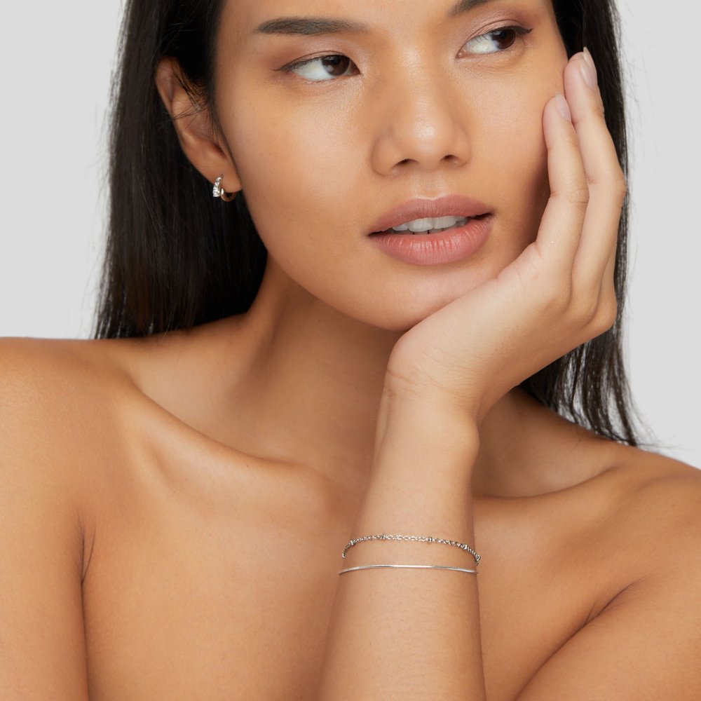 Pia Zilveren Gelaagde Armband