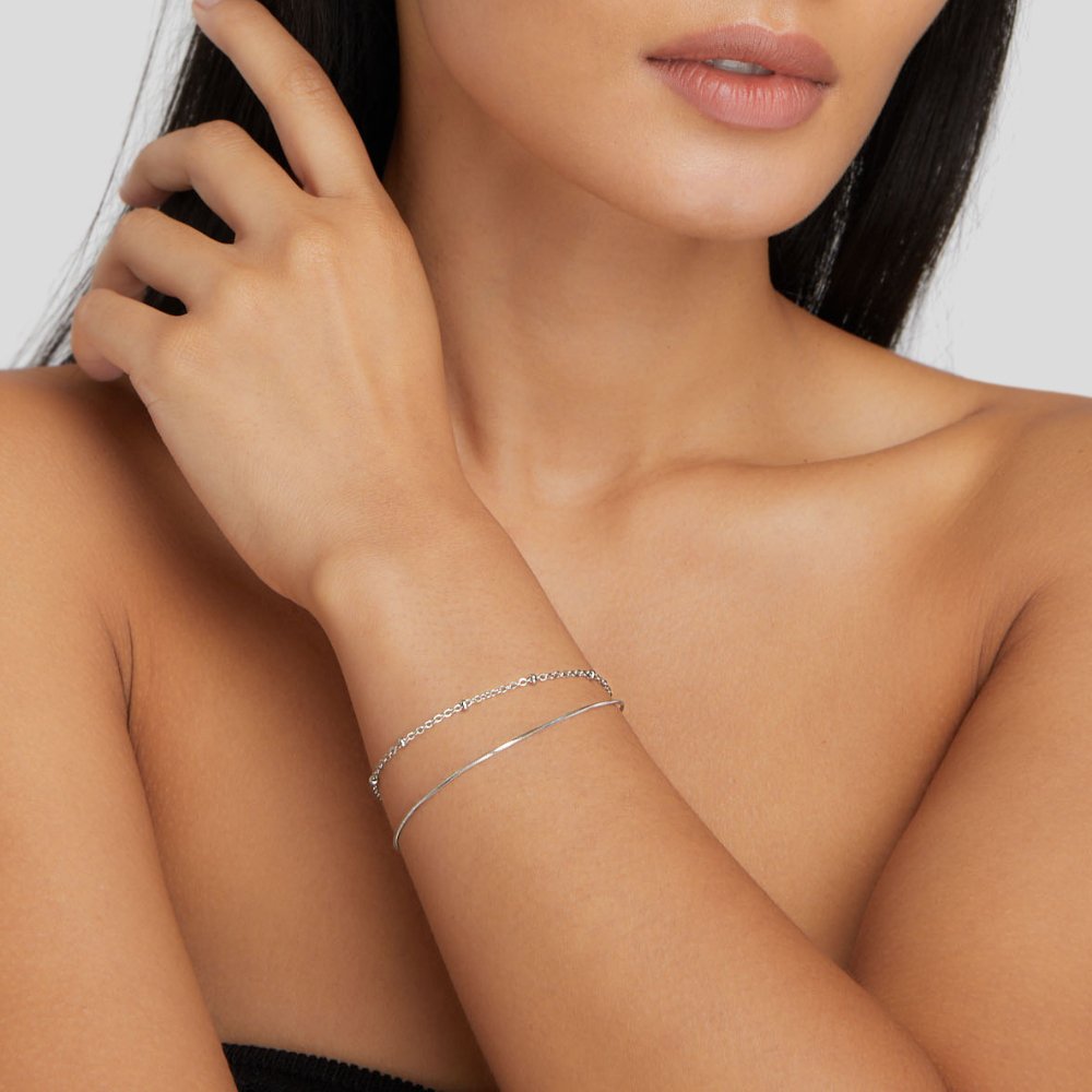 Pia Zilveren Gelaagde Armband