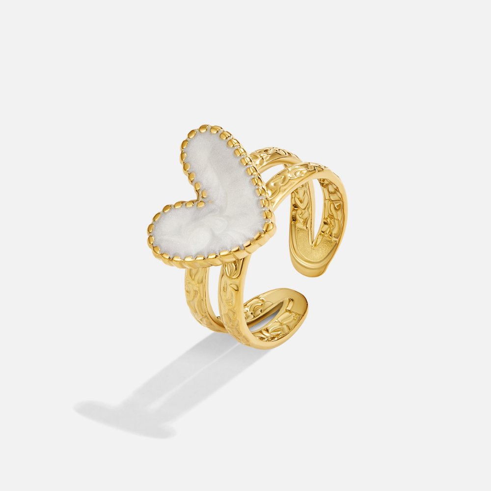 Gouden Hart Motif Ring
