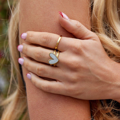 Gouden Hart Motif Ring