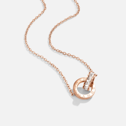 Roze Gouden Infinity Ketting