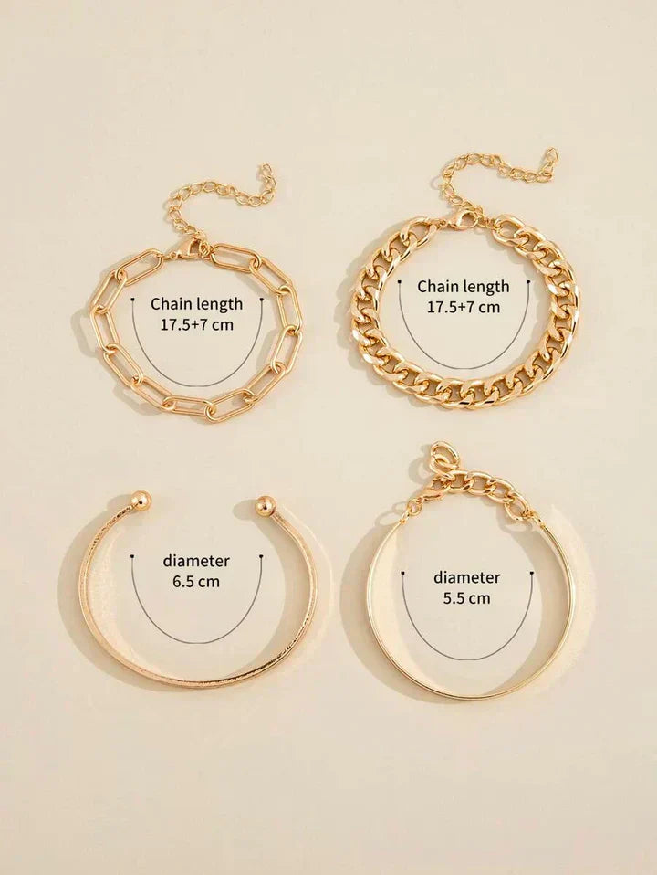 Elan Mercer Armband Set | Goud