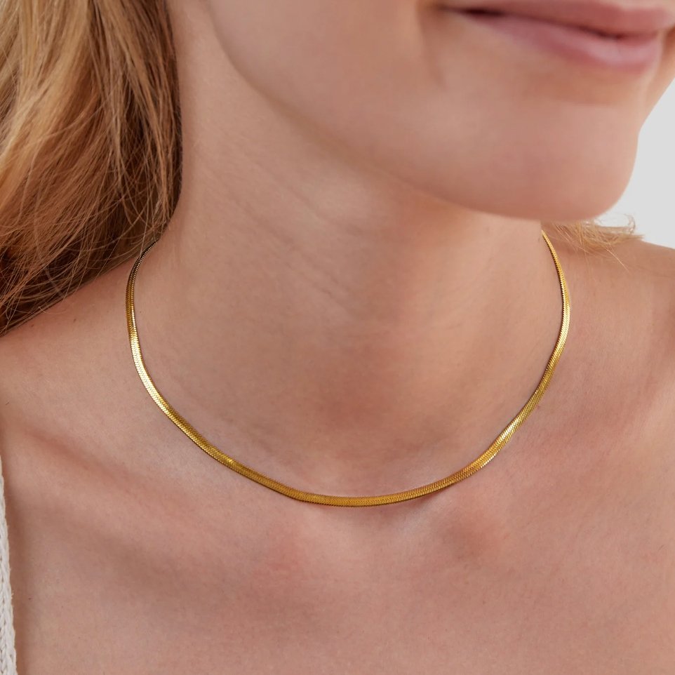 Sarya Slangenketting Gouden Halsketting