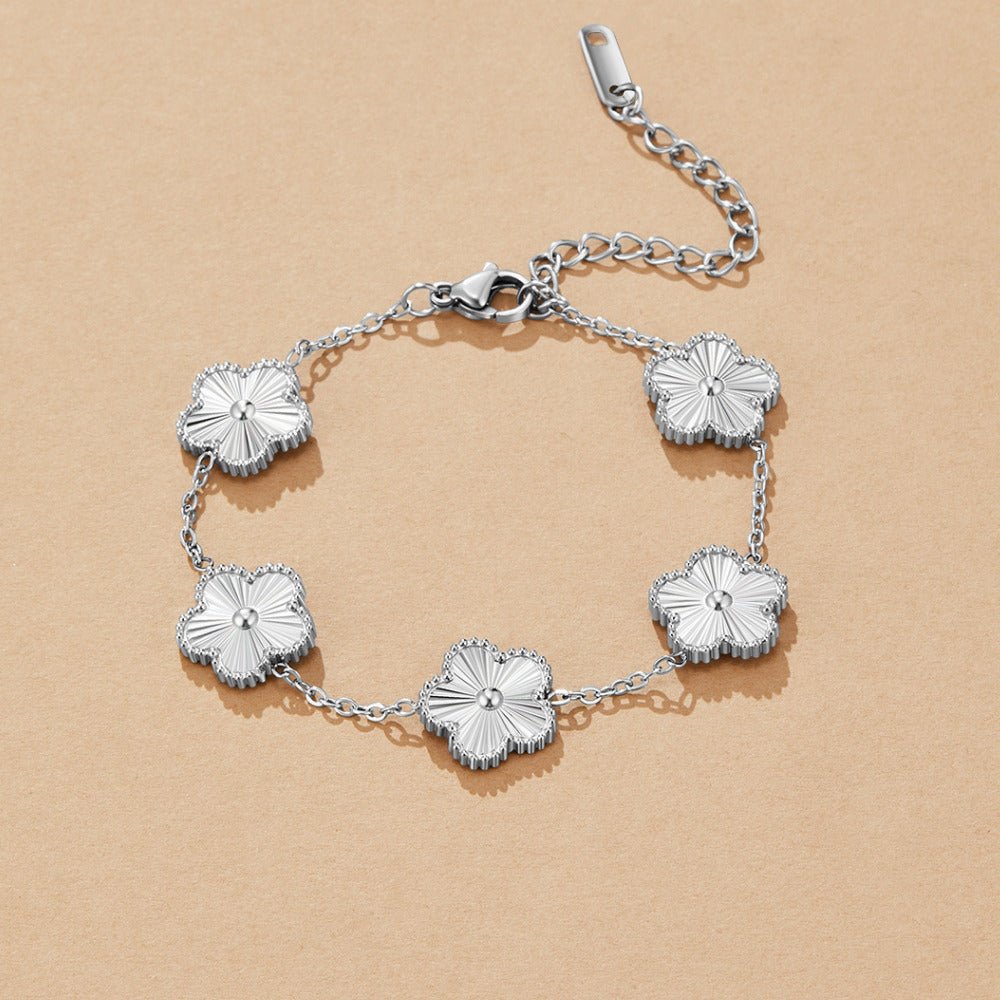 Zilveren Klaverarmband