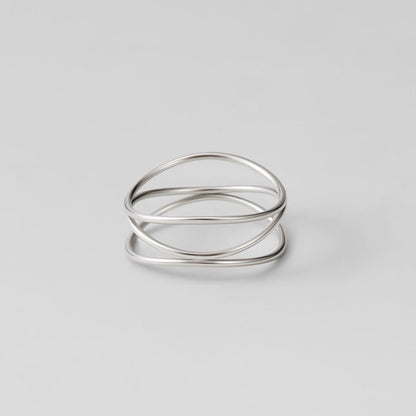 Zilveren Oneindige Lussenring