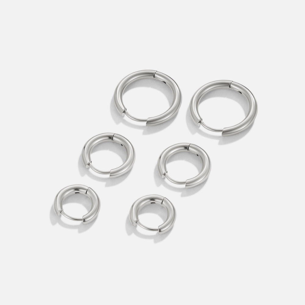 Zilveren Trio Mini Hoepelset