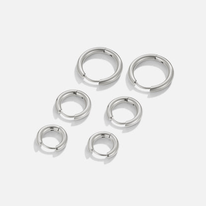 Zilveren Trio Mini Hoepelset