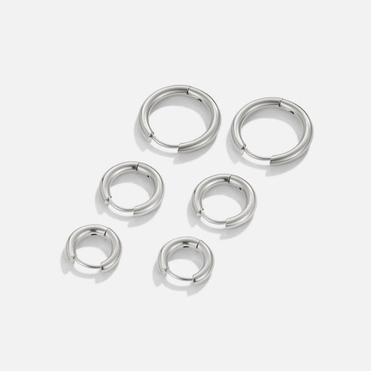Zilveren Trio Mini Hoepelset