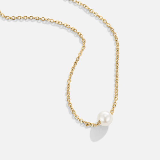 Solitaire Gouden Parel Ketting