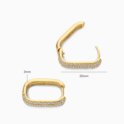 Icon Pavé Creolen | Goud