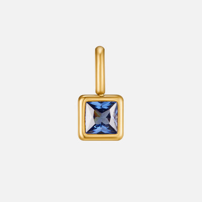 Vierkante Hanger Geboortesteen Ketting