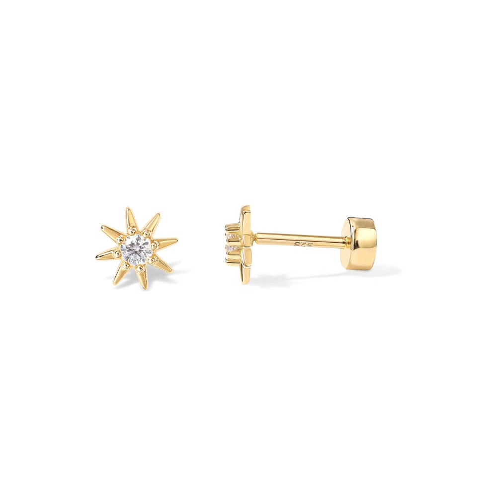 Sunburst Oorbellen | Goud