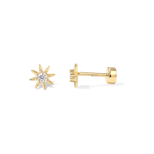 Sunburst Oorbellen | Goud