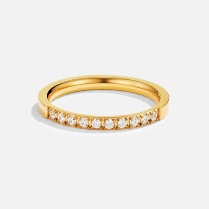 Tijdloze Schoonheid 18K Kristallen Ring