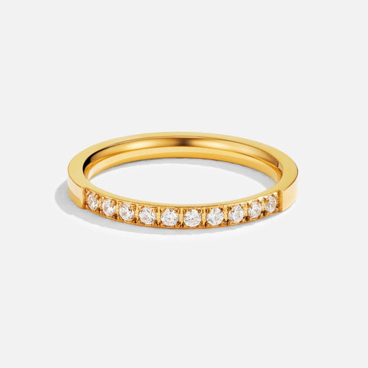 Tijdloze Schoonheid 18K Kristallen Ring