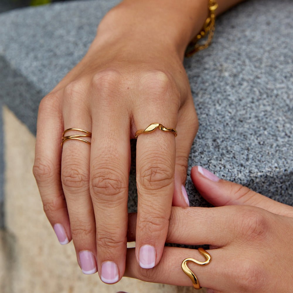 Draaiende Athena Gouden Ring