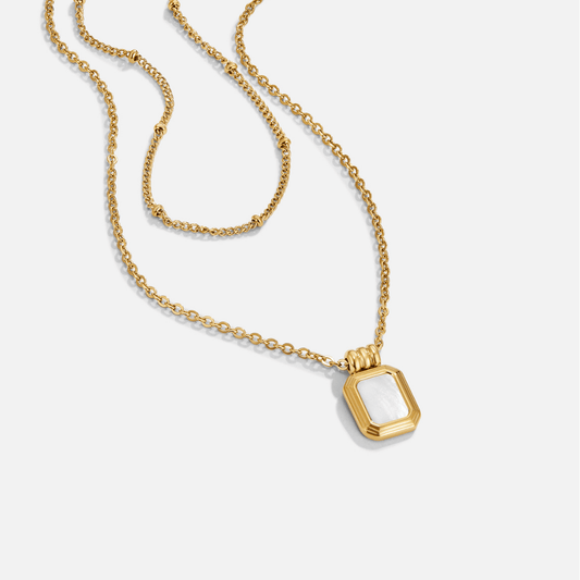 Valerie Gelaagde Witte Hanger Ketting