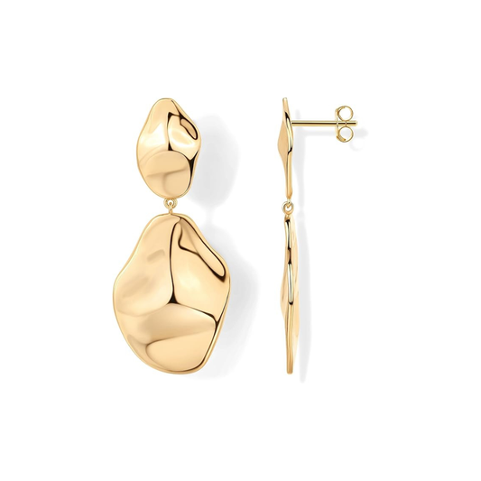 Ripple Golf Oorbellen | Goud
