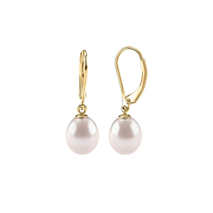 Parel Dangle Oorbellen | Goud