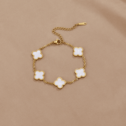 Witte Klaver Armband