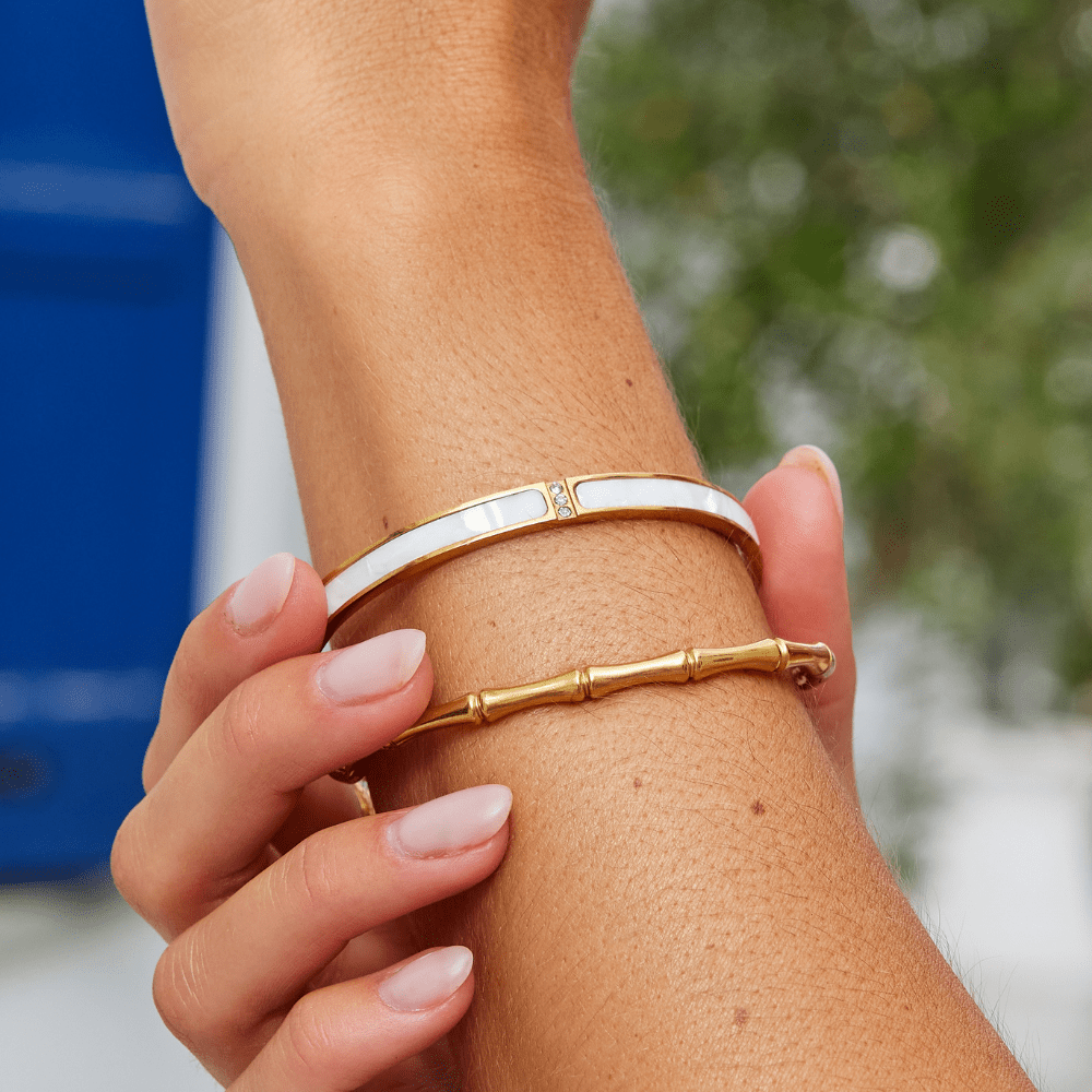 Witte Sahara Gouden Armband