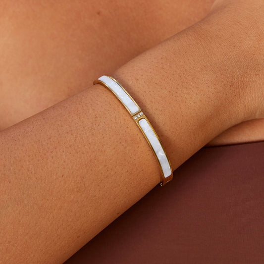Witte Sahara Gouden Armband