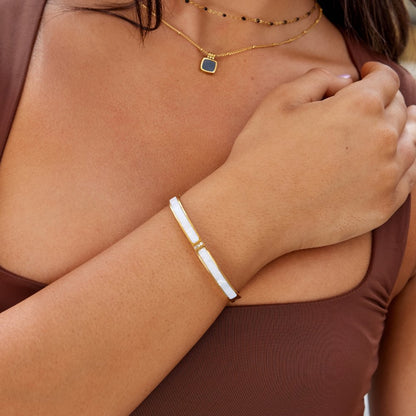 Witte Sahara Gouden Armband