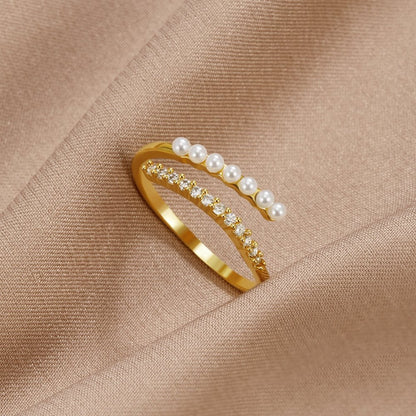 “Wrap Me” Parel & Kristallen Ring