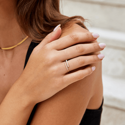 “Wrap Me” Parel & Kristallen Ring