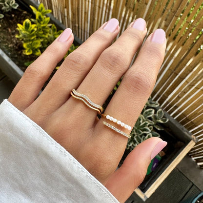 “Wrap Me” Parel & Kristallen Ring