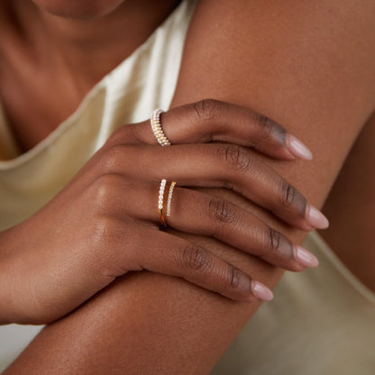 “Wrap Me” Parel & Kristallen Ring