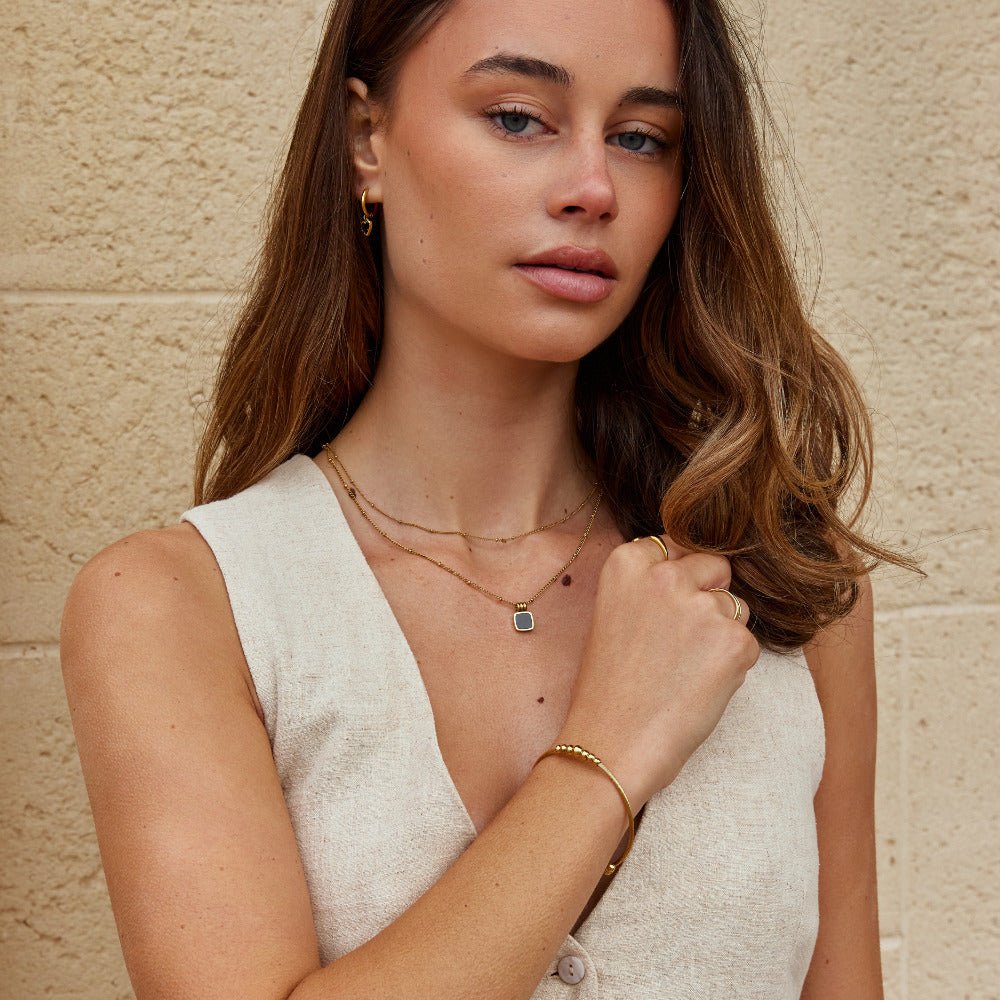 Yuri Gouden Kralen Bangle