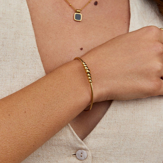 Yuri Gouden Kralen Bangle